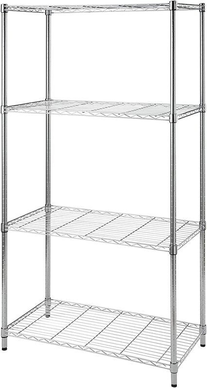 Dingo-Wire Kitchen Chrome Shelves 90x45x180cm 4Levels/set